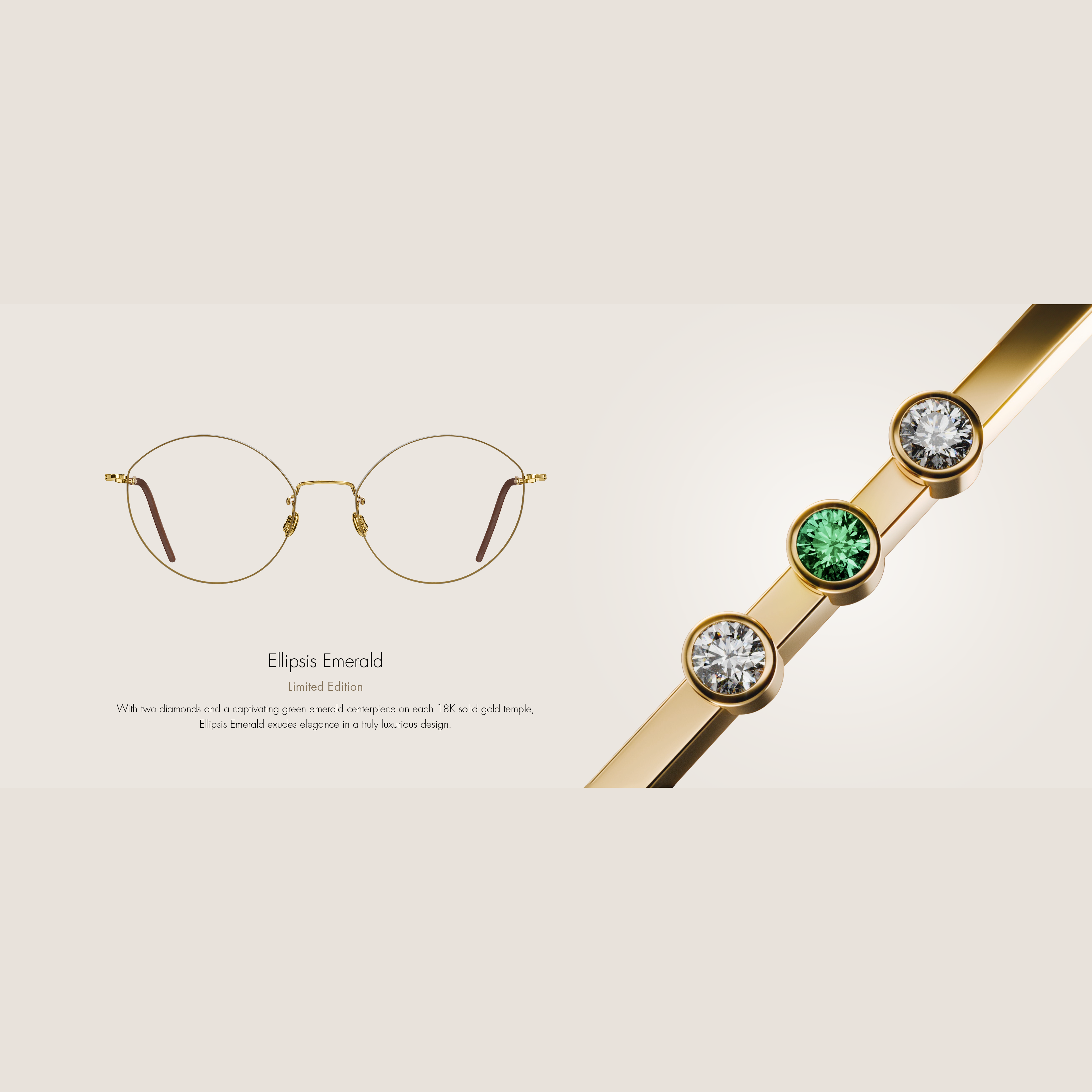 LINDBERG Ellipsis, Emerald, frame view